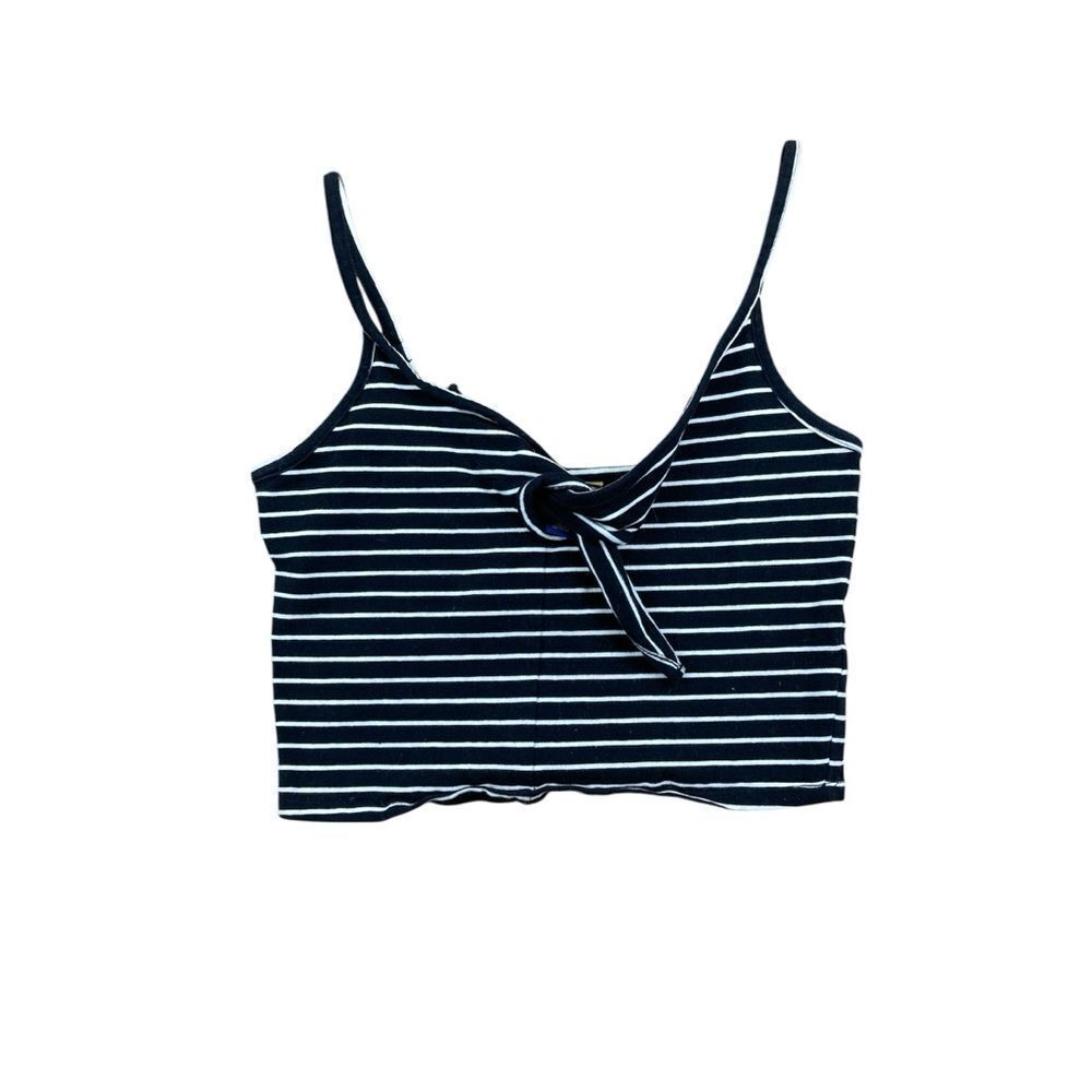 Prince and fox cropped striped tank top